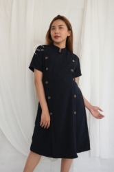 MAMA HAMIL Nesya Dress Baju Hamil menyusui Kancing Modis Katun Stretch Murah   DRO 967 7  large